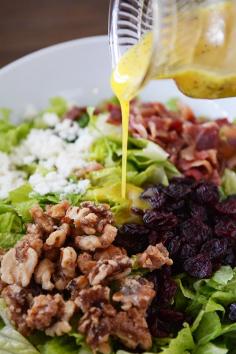 
                    
                        Amazing Romaine Salad with Light Poppy Seed Vinaigrette {My New Favorite Salad}
                    
                