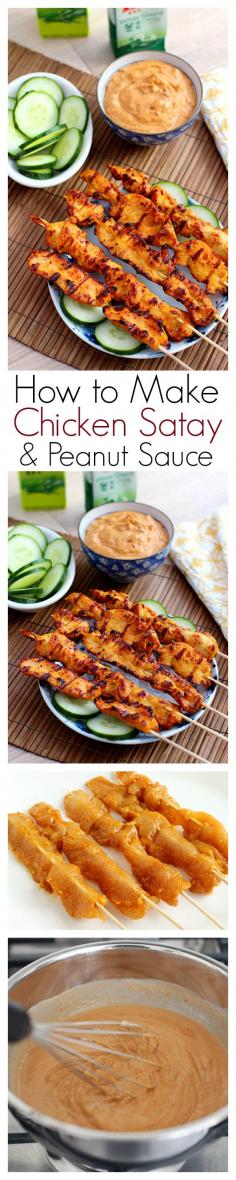 
                    
                        How to make Thai chicken satay & peanut sauce. Learn the AMAZING recipe and easy step-by-step at rasamalaysia.com
                    
                