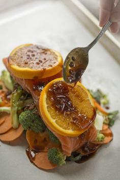 
                    
                        Orange-Ginger Salmon Packets with Broccoli, Sweet Potatoes and Kale
                    
                
