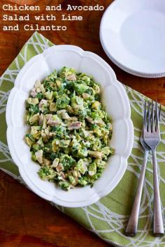 
                    
                        Chicken and Avocado Salad Recipe with Lime and Cilantro from KalynsKitchen.com
                    
                