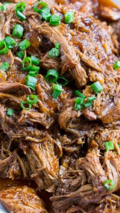 
                    
                        Dr. Pepper Pulled Pork ~  tender pulled pork is cooked in the crock pot all day and tossed with a sweet and spicy barbecue sauce.
                    
                