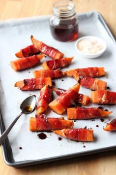 
                    
                        Prosciutto-Wrapped Sweet Potatoes with Maple Balsamic Glaze
                    
                