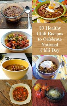 
                    
                        I love a good bowl of chili. Check out these 20 healthy chili recipes to celebrate National Chili Day
                    
                