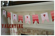 
                    
                        Valentine Heart Banner made from Paint Chips!
                    
                