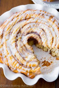 Giant Cinnamon Roll Cake. Looks similar to our Sweet Petals coffee cake!!
