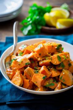 
                    
                        roasted sweet potatoes with citrus dressing
                    
                