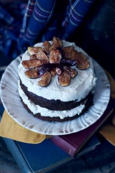 
                    
                        Whole Wheat Chocolate Wine Cake with Caramelized Figs
                    
                