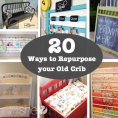 Some cute ideas 20 Ways to Repurpose your old Crib #howdoesshe #upcycle howdoesshe.com