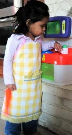 
                    
                        How to make a child's dishtowel apron. Perfect gift for kids. #sew #apron skiptomylou.org
                    
                