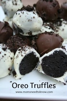 
                    
                        Oreo Truffles Recipe | Oreo Cake Ball Recipe! - Moms Need To Know ™. -OMG my Mom makes these for special occasions and they are INCREDIBLE.! Love you Mama:-)
                    
                