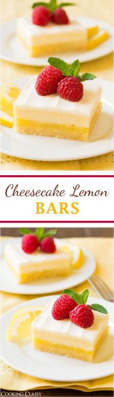
                    
                        Cheesecake Lemon Bars - these are the ULTIMATE spring dessert! Lemon bars meets cheesecake. 4 layers of utter decadence and you're going to LOVE them!
                    
                