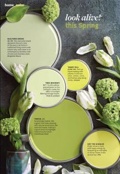 
                    
                        Better Homes and Garden magazine’s April color palette is so pretty and inspiring for Spring! | yellows and greens #bhgcolor | bhg
                    
                
