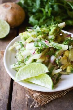 
                    
                        Zesty Jicama Salad with Avocado, Cilantro and Lime
                    
                