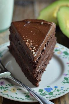Fudgy chocolate beet cake with avocado chocolate frosting.