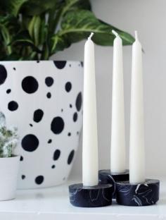 
                    
                        12 DIY Marble projects. DIY Marbles candle holders by Design Sponge on Passion shake
                    
                