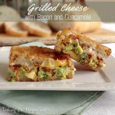 
                    
                        Grilled Cheese with Bacon and Guacamole | Taking On Magazines | www.takingonmagaz... | Creamy guacamole is joined by 3 delicious cheeses and crisp, salty bacon in this lunch favorite.
                    
                