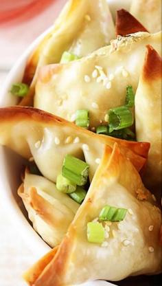 
                    
                        Oven Baked Crab Avocado Wontons.......but I'd use real fresh dungeness!!!
                    
                