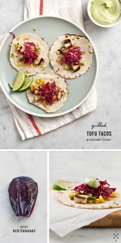 Grilled Tofu Tacos with Avocado Crema | 38 Grilling Recipes That Will Make You Want To Be Vegetarian