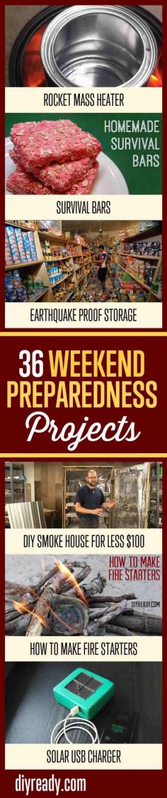 
                    
                        36 Weekend Preparedness Projects For Preppers | Emergency Survival Outdoor DIY Projects By DIY Ready. diyready.com/...
                    
                