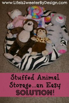 
                    
                        Stuffed animal storage can be a big problem! There is an easy solution!!
                    
                