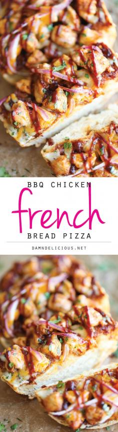 
                    
                        BBQ Chicken French Bread Pizza - The best and easiest BBQ chicken pizza ever - no kneading, no rolling, no nothing. And all you need is 10 min prep!
                    
                
