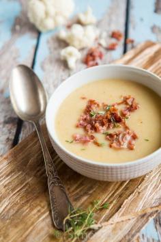 
                    
                        Cauliflower Soup with Bacon, recipe and photograph by Simone's Kitchen
                    
                