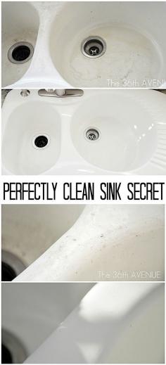 
                    
                        Cleaning Tips : The secret to a sparkling sink... Make your old sink look new again! #cleaning
                    
                