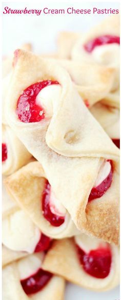 
                    
                        Soft, flaky and delicious cream cheese pastries filled with a sweet cream cheese mixture and strawberry jam.
                    
                