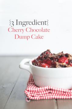 Simply Simple Recipe: 3 Ingredient Cherry Chocolate Dump Cake