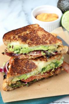Step aside ordinary BLT sandwich and meet Super BLT, with guac, chipotle mayo and yummy cheese.