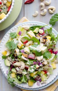
                    
                        Thai Cashew Chicken and Mango Salad - this salad is full of so many great flavors and textures. | Taste Love & Nourish on TasteLoveAndNouri...
                    
                