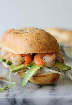 
                    
                        Shrimp Sandwich with Avocado and Broccoli Slaw
                    
                