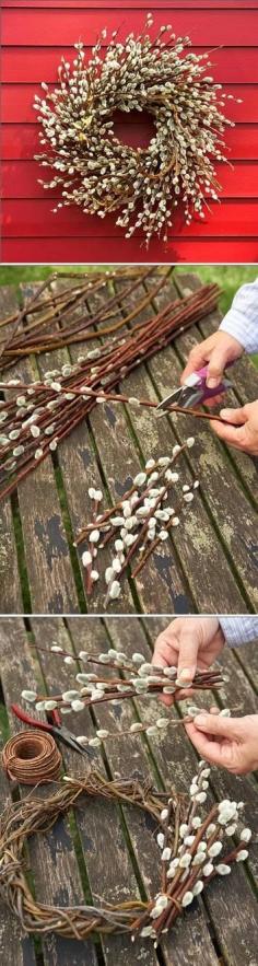 
                    
                        Make a Beautiful Pussy Willow Wreath - I LOVE pussy willows!
                    
                