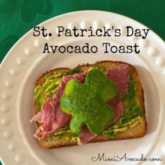 
                    
                        avocado toast with corned beef for St. Patrick
                    
                