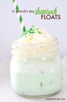 
                    
                        Minty and delicious, Shamrock Floats are super easy to make (for two, or for a crowd), and perfect for St. Patrick's Day! Or anytime. :)
                    
                