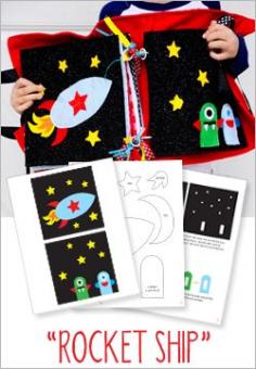 "Rocket Ship" Felt Quiet Book Pattern