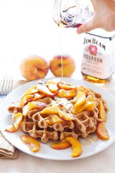 Whole Wheat Waffles with Bourbon Peaches | Tasty Kitchen: A Happy Recipe Community!