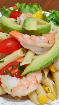 Shrimp and Avocado Pasta Salad