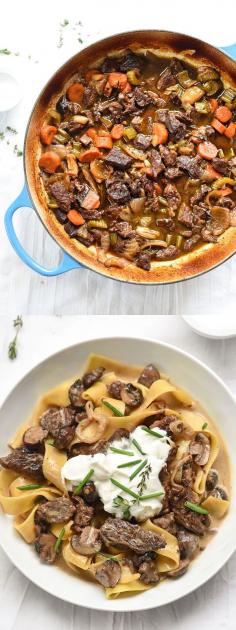 
                    
                        Roasted Mushroom Beef Stroganoff — a slow braise is key to this super flavorful recipe that's a family favorite | foodiecrush.com
                    
                