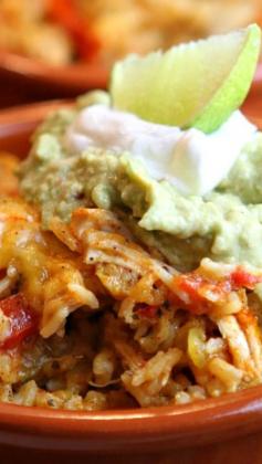 
                    
                        Tex Mex Chicken and Rice Casserole ~ It’s so super simple to make, it’s total comfort food, and the leftovers are terrific stuffed into a burrito
                    
                