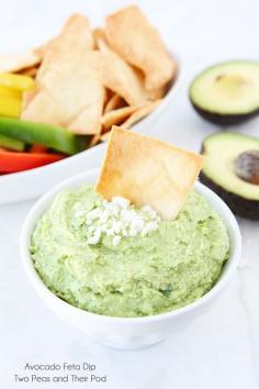 Avocado Feta Dip | Easy Avocado Dip | Two Peas & Their Pod