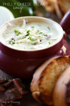 
                    
                        Philly Cheese Steak Soup| chef-in-training.com
                    
                