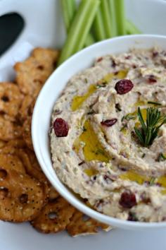 
                    
                        White Bean Dip with Rosemary and Cranberries | mountainmamacooks...
                    
                