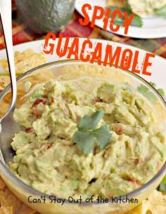 
                    
                        Spicy Guacamole | Can't Stay Out of the Kitchen | wonderful #Tex-Mex #appetizer. #CincodeMayo #avocados #glutenfree
                    
                
