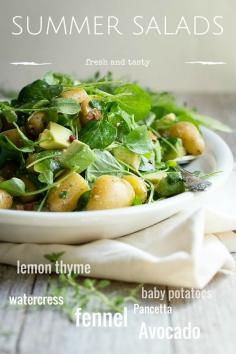 
                    
                        Fresh ripe avocado and potato salad with fennel and crispy Pancetta | Foodness Gracious
                    
                