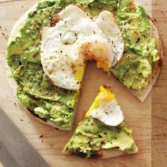 
                    
                        Avocado and Egg breakfast Pizza.
                    
                