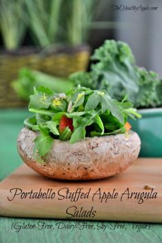 
                    
                        Portabello Stuffed Apple Arugula Salads {Gluten-Free, Dairy-Free, Soy-Free, Vegan} #glutenfree
                    
                