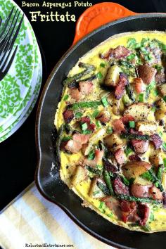 
                    
                        This Bacon Asparagus Potato Frittata is a delicous springtime breakfast, brunch, or dinner dish to serve!
                    
                