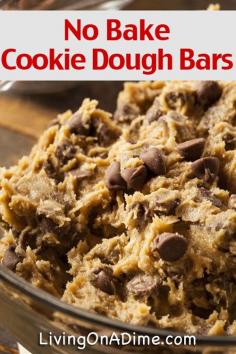 
                    
                        No Bake Cookie Dough Bars Recipe - 20 Easy No Bake Cookies Desserts And Snacks Recipes
                    
                