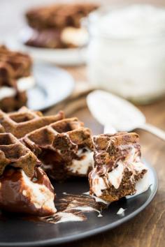 
                    
                        Vegan S'mores Waffles with Sugar-Free Marshmallow Fluff
                    
                
